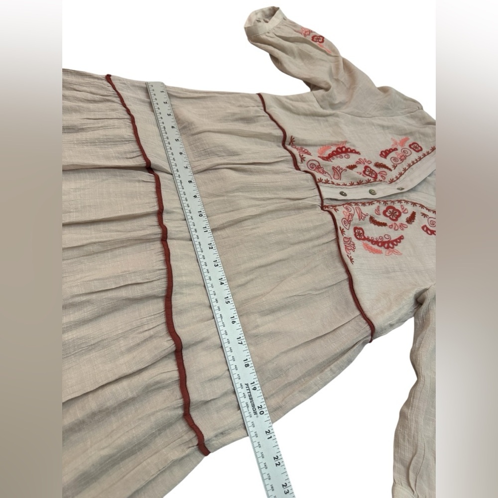 SOLD! ❌ Fig & Flower V-Neck Embroidered Bohemian Midi Dress L - Picture 14 of 15